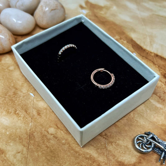 Rose Gold Basic Studded Hoops