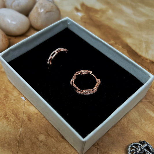 Studded Link Hoops