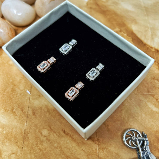 Emerald Cut Studs