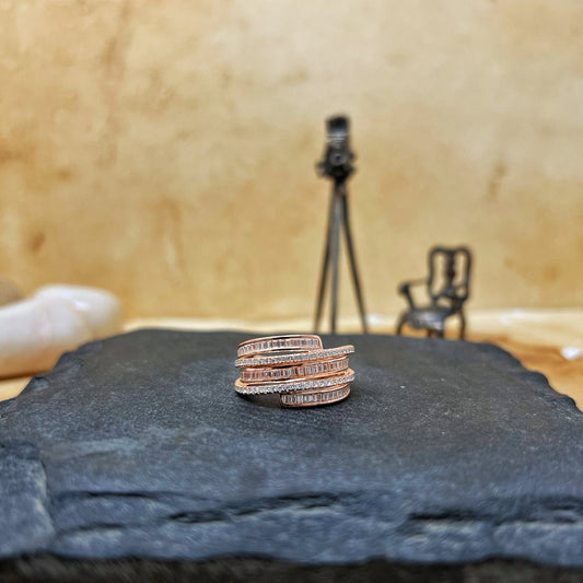 Rose Gold Baguette Cocktail Ring
