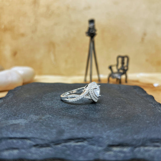 Silver Bliss Heart Ring