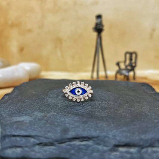 Rose Gold Evil Eye Ring