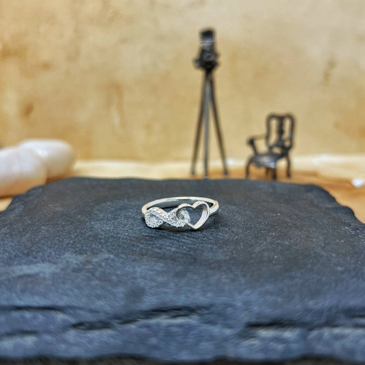 Silver Heartfinity Ring