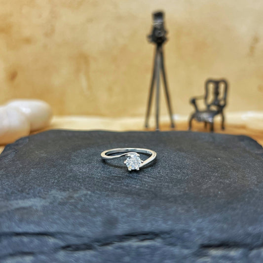 Silver Basic Solitaire Ring