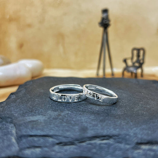 Silver ⋆ Love Couple Ring