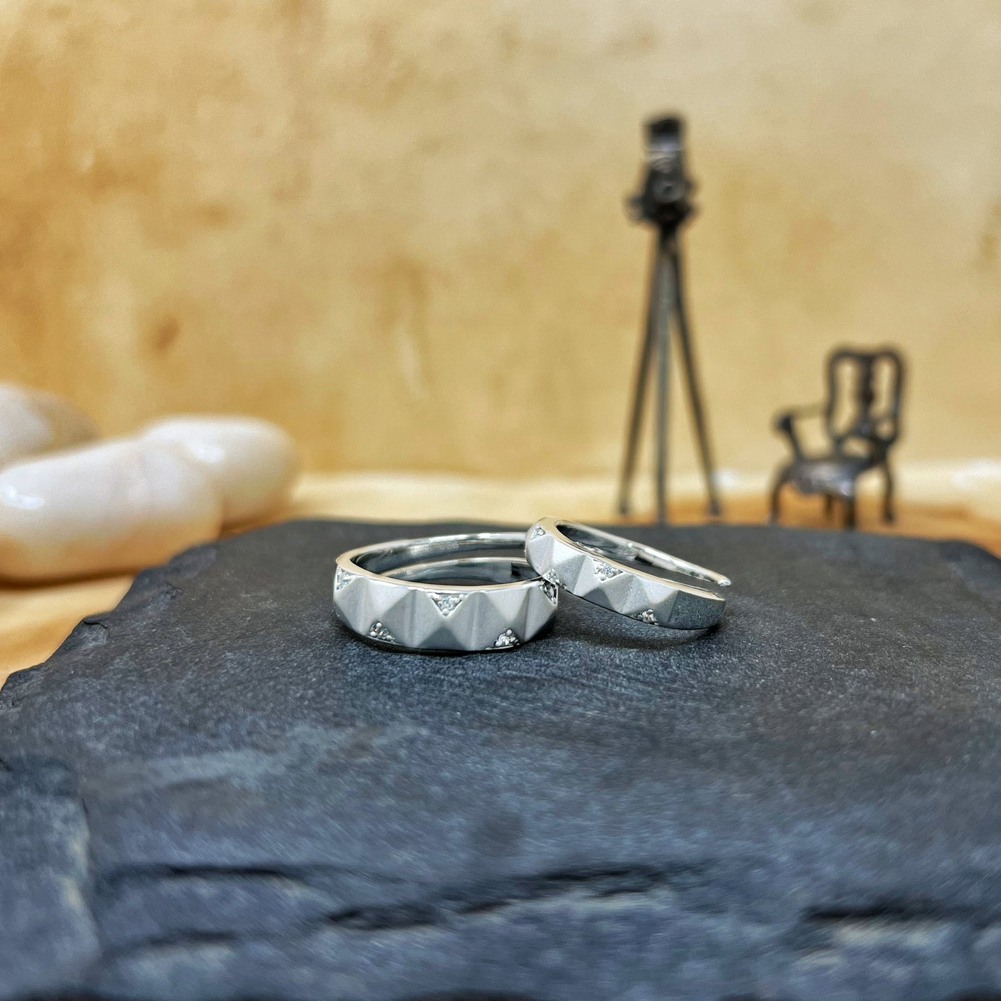Silver Zig Zag Adjustable Couple Ring