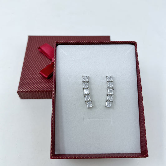 5 Princess Cut Earrings