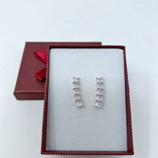 5 Princess Cut Earrings