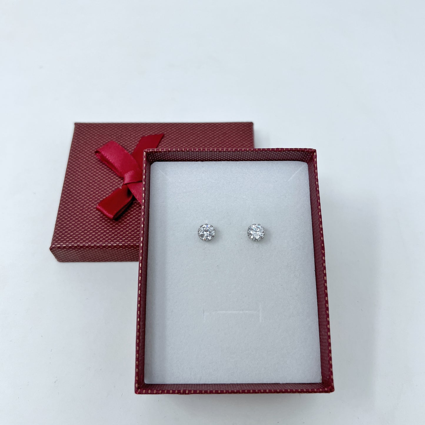 Silver Small Solitaire Studs