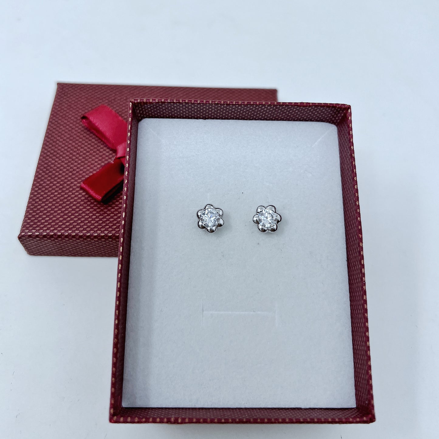 Silver Solitaire Studs