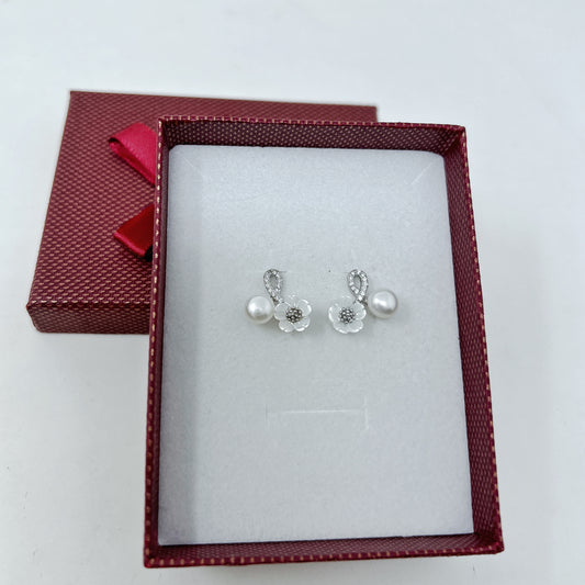 Silver MOP Pearl II Studs