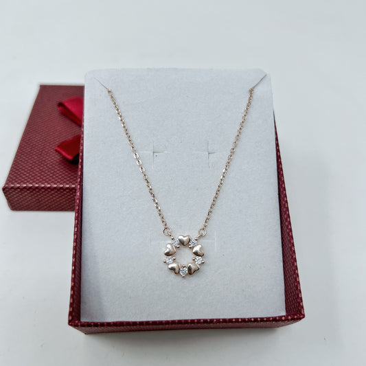 Rose Gold Round Heart Chain
