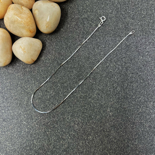 Silver Basic Snake Anklet