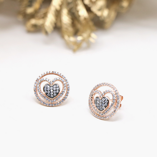 Rose Gold Heart Earring