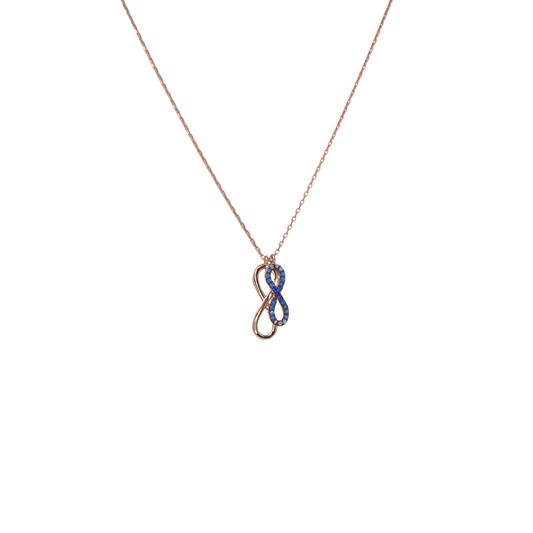 Rose Gold Infinity Chain And Locket