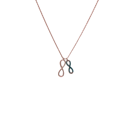 Rose Gold Infinity Chain And Locket