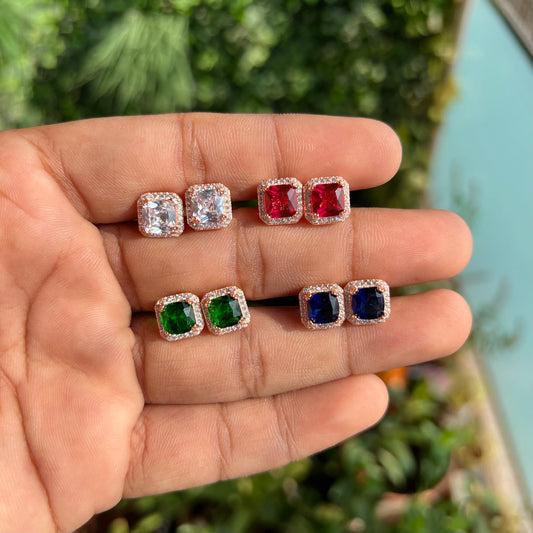 Cushion Cut Studs